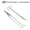 Aquarium Scissor Tools Set Wave Scissors Tweezers Plants Grass Stainless Cleaning Tools Fish Tank Shovels Aquarium Accessories