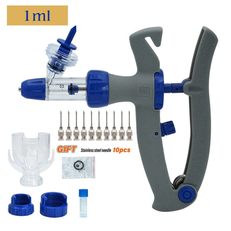 1ml/2ml /5ml Automatic Veterinary Continuous Syringe Animal Injection Adjustable Vaccine for livestock Pig Cattle Sheep