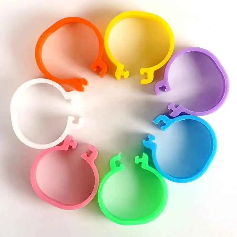60Pcs 16/20Mm Chicken Duck Leg Rings Goose Animal Identification Tool for Poultry Sign Foot Loop Buckle Clip Farm Supplies