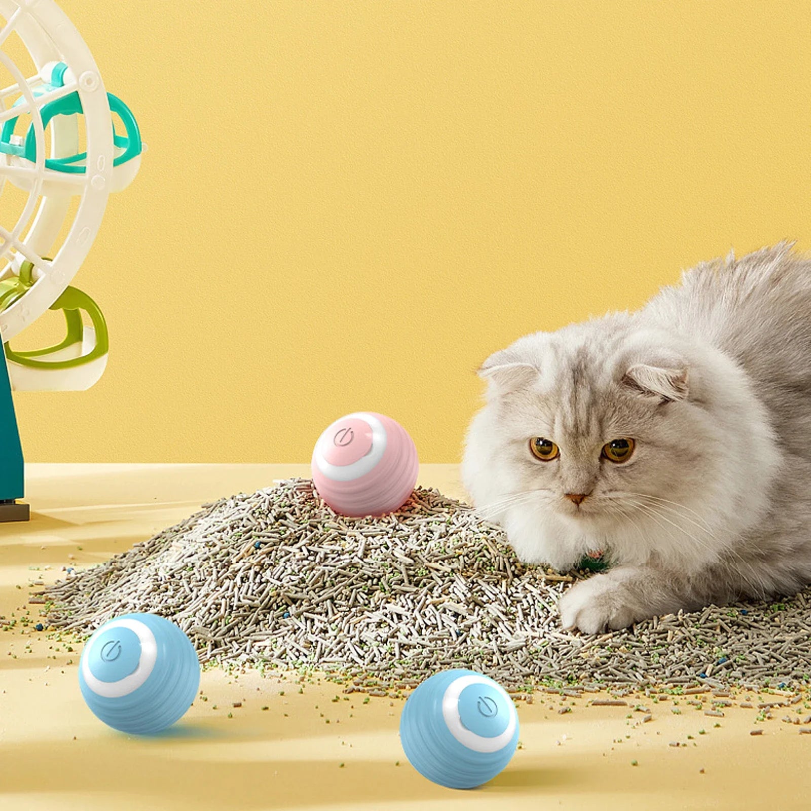 Automatic Moving Cats Toy Interactive Ball Rechargeable Rolling Electric Ball Home Pet  Accessories Things for  Supplies - Play Paws Toys