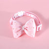 High Quality Heart Pendant Pet Collar Bowknot Durable Pet Supplies Adjustable Solid Color Cats Bow Tie Pets Accessories