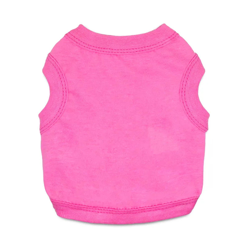 Soft Cotton Blank Dog Shirt, Breathable Spring Summer Pet Apparel, Lightweight Plain Dog T Shirt for Small to Large Dogs