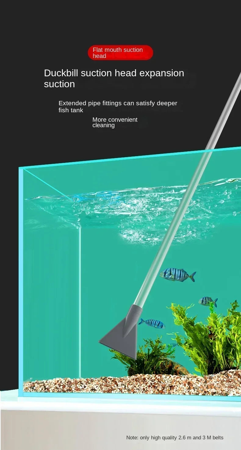 Aquarium Siphon Vacuum Cleaner Tool Set for Large Fish Tank Gravel/Sand Cleaning Water Change with Extension Tube, Fast and Easy