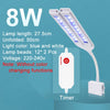 Super Bright Clip Lamp LED Aquarium Light for Aquatic Plant Grow Fish Tank Full Spectrum Timing Lamp 220-240V 30~70CM 4W 8W 13W