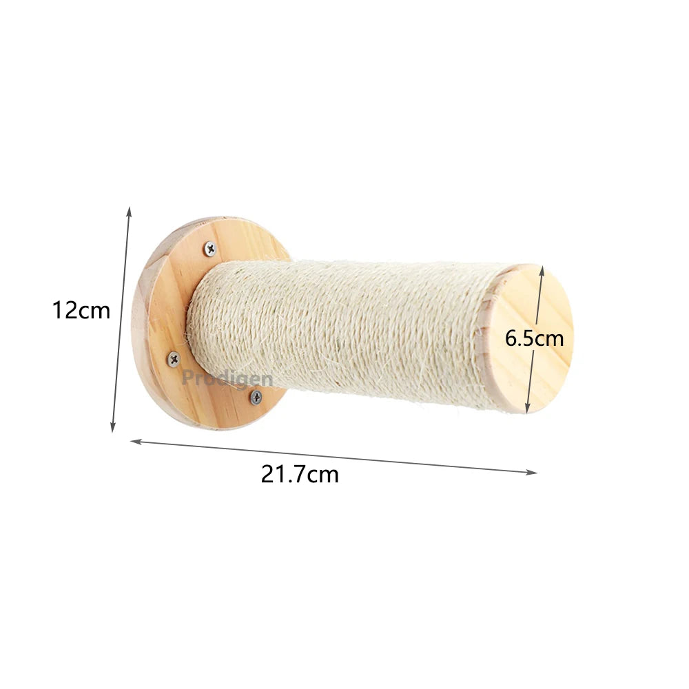 Cat Wall Climbing Shelf Steps Ladder Scratching Post Scratcher Bed Hiding House for Cats Tree Tower Pet Furniture Accessories - Play Paws Toys