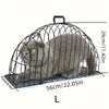 Cat Bath Cage Iron Anti-scratch Anti-bite Cage Fixed Dry Bath Double Door Cat Beauty Cage Anti-escaping Cat Accessories - Play Paws Toys