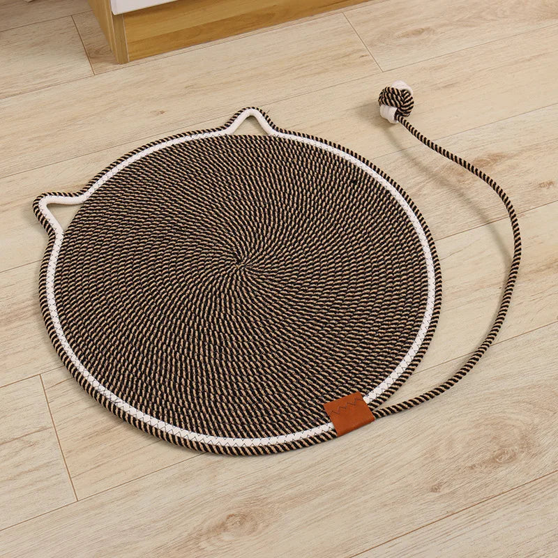 Round Cat Scratch Pad Cotton Rope Pet Sleeping Cat Scratch Board Sofa Furniture Paw Protector