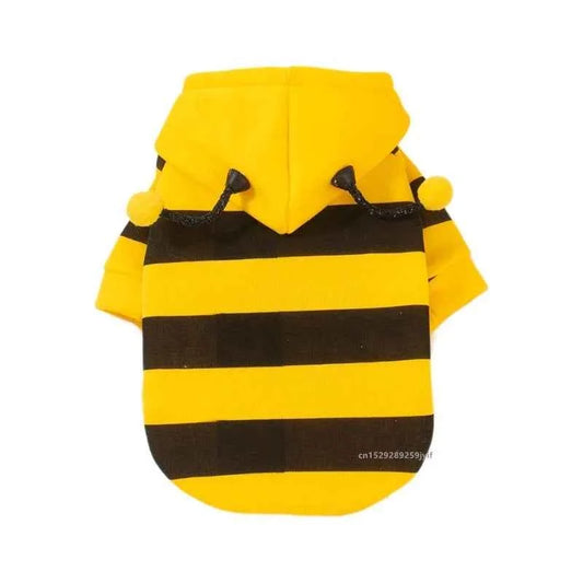 Bee Pet Puppy Coat Apparel Outfit Dog Hoodies Winter Warm Cat Cosplay Costume Holiday Outfit for Small Medium Dogs & Cats