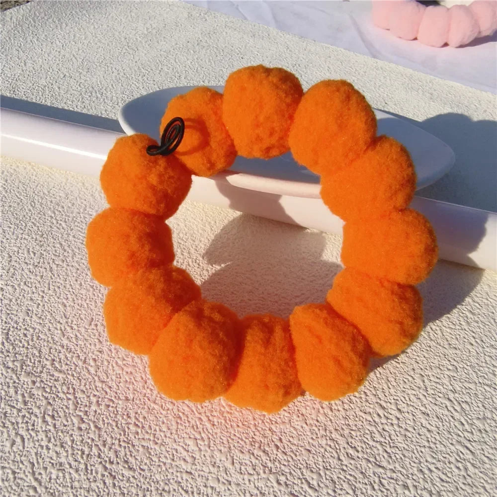 New Soft 3cm Plush Ball Handmade Pet Dog Collar Cartoon Solid Color Cat Necklace Decoration Poodle Samoyed Bichon Accessories