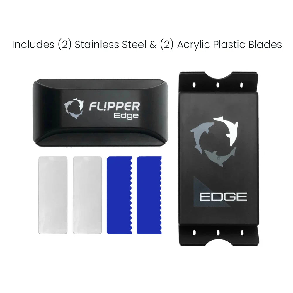 Flipper Edge Standard Max 2 in 1 Floating Magnetic Glass Acrylic Fish Tank Aquarium Algae Cleaner with Dual Blades