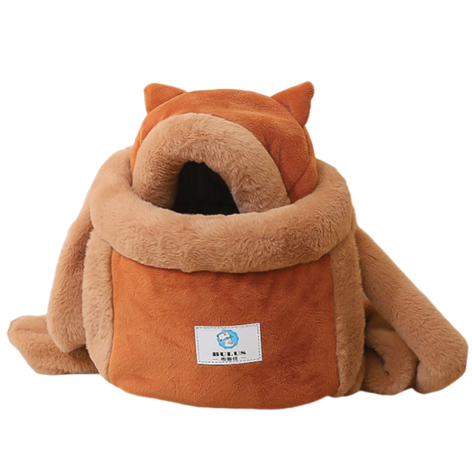Winter Warm Cat Backpack Soft Cozy Cute Plush Pets Cage All In 1 Style Cat Bag Carrier Bag For Outdoor Travel Pet Accessories - Play Paws Toys