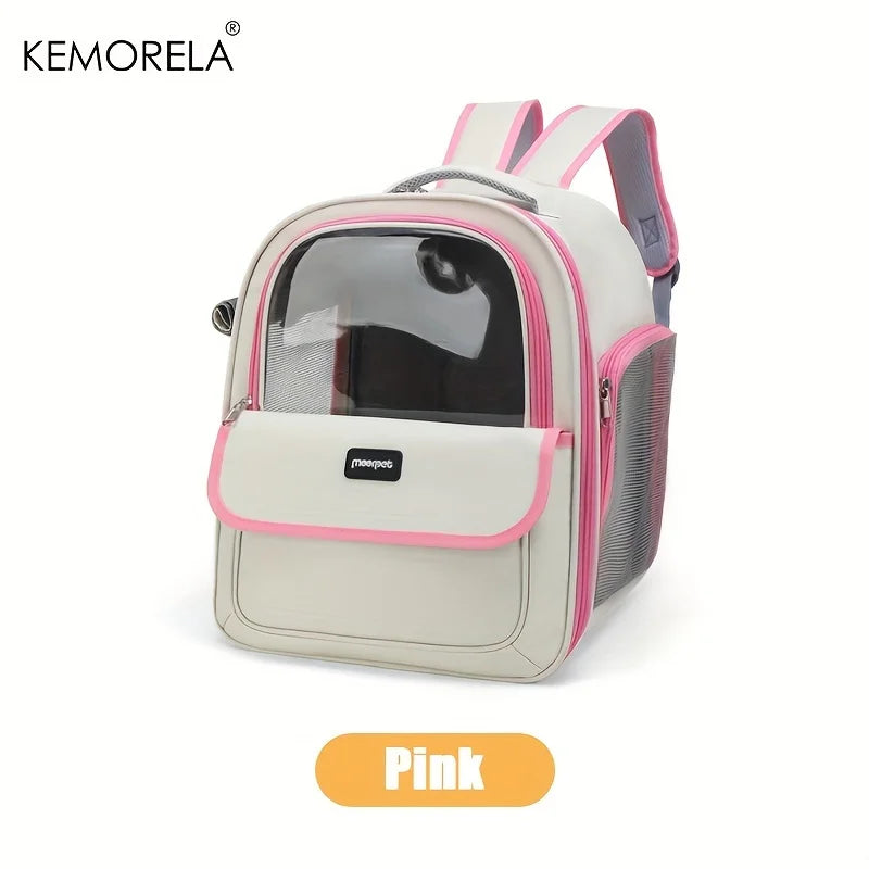 KEMORELA Pet Backpack for Cats And Dogs Large Outdoor Transparent Capsule Breathable Carrying Bag Pet Supplies - Play Paws Toys