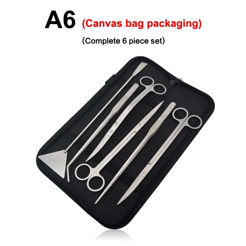 Aquarium Scissor Tools Set Wave Scissors Tweezers Plants Grass Stainless Cleaning Tools Fish Tank Shovels Aquarium Accessories