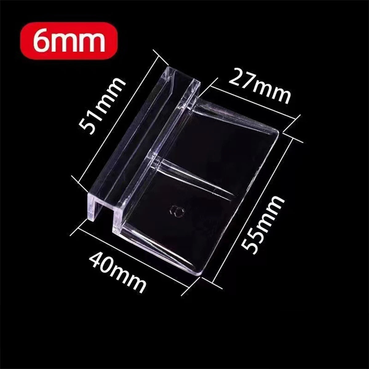 10Pcs Transparent Acrylic Fish Tank Glass Lid Clip Brackets Aquarium Filter Light Stand Support Holders Clip Width 5/6/8/10/12mm