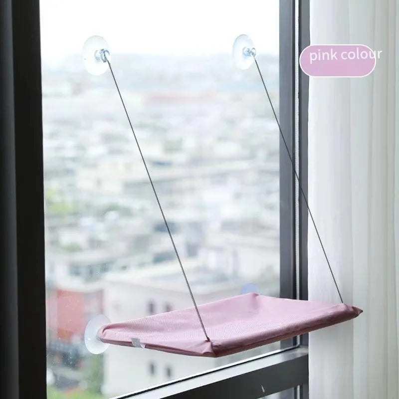 Winter Cat Window Hanging Hammock Bed Suction Cup Space Saving All Seasons Easy Install Pet Bed Cat Climbing Frame - Play Paws Toys