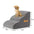 Ladder Dogs Pets Bone Shape Puppy Stairs Beside The Sofa Bed Ramp for Dogs Protecting Pet Joint Safety Stairs for Elderly Dogs