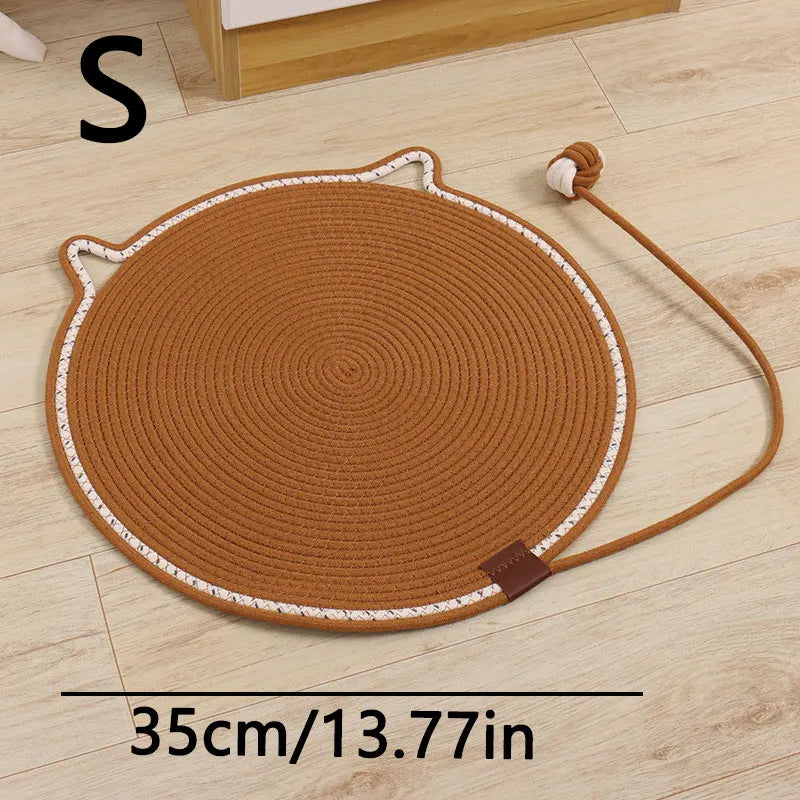 Round Cat Scratch Pad Cotton Rope Pet Sleeping Cat Scratch Board Sofa Furniture Paw Protector
