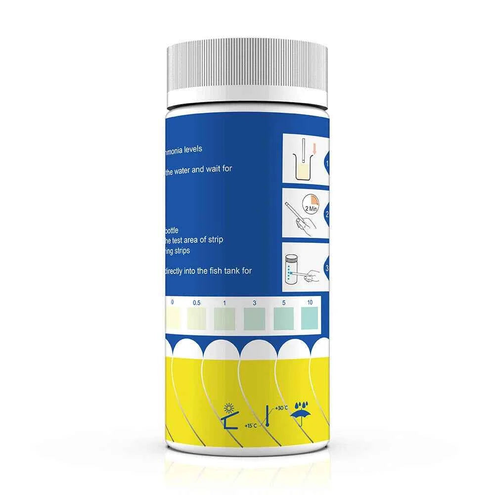 Ammonia Nitrogen Quick Water Quality Test Strips Aquarium Quick Water Quality Test Strips Paper Kit Ammonia Nitrogen Tool
