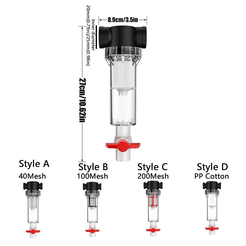 1/2 3/4 Female Thread Aquarium Feces Separator Precision Filtration Efficient Separation Fish Waste Collector High Flow Rate