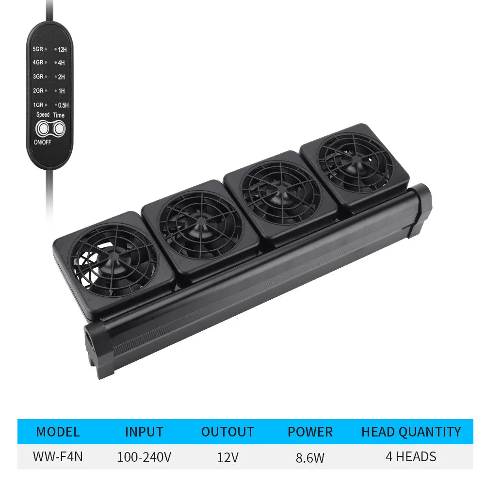 Adjustable Cooling Fan Fish Tank Heat Dissipation Cooling Fan Aquarium Farming Grass Tank Shrimp Tank  Aquarium Fan Accessories