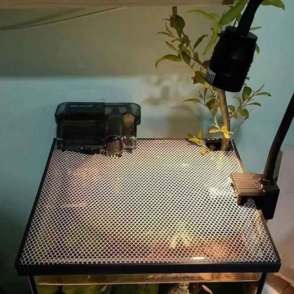 Sturdy Magnetic Fish Tank Lid Cover DIY Easy Installation Fish Tank Mesh Lid Cover Fish Tank Top Protective Cover Fish Tank