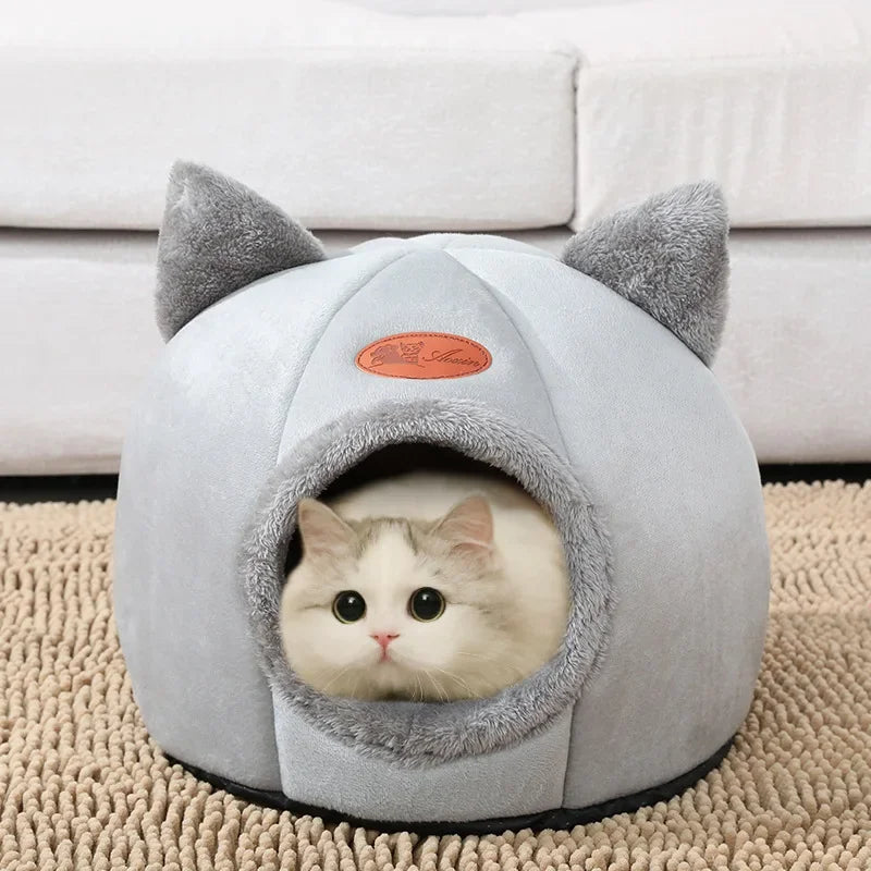 New Deep Sleep Comfort In Winter Cat Bed Iittle Mat Basket Small Dog House Products Pets Tent Cozy Cave Nest Indoor Cama Gato - Play Paws Toys