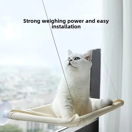Winter Cat Window Hanging Hammock Bed Suction Cup Space Saving All Seasons Easy Install Pet Bed Cat Climbing Frame - Play Paws Toys
