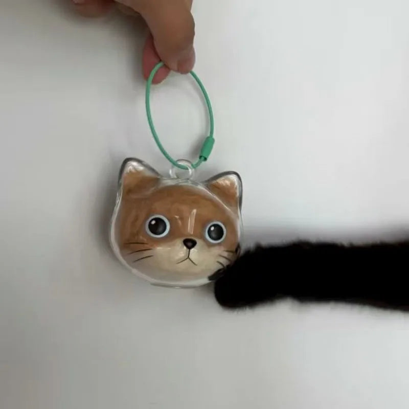 Dog Cat Hair Storage Pendant Keychain Box Couple Car Key Chains Jewelry Souvenir Pet Lover Keepsake Memorial Keychain Gift Decor