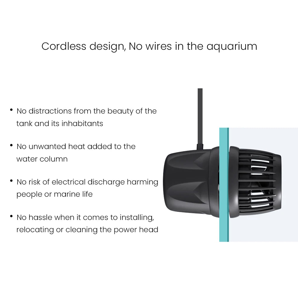 Jebao Jecod DMP-5/10/15/20/30/40 New Smart Bluetooth App Control Cordless Freshwater Saltwater Fish Tank Aquarium Wavemaker Pump