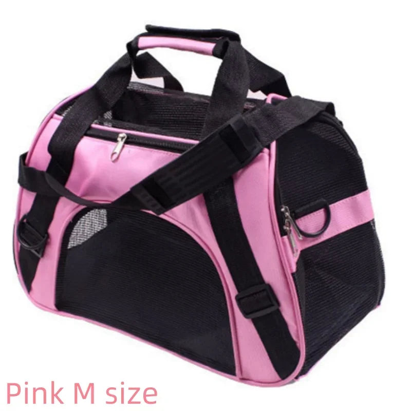 Pet Portable Foldable Four Sided Breathable Mesh Pet Bag Cat and Dog One Shoulder Travel Bag Crossbody Handbag Backpack Cat Bag - Play Paws Toys