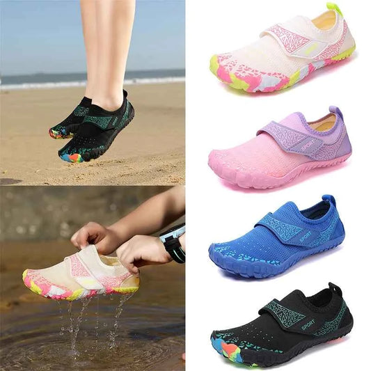 New KID's Summer Wading Shoes Parent-Child Vacation Beach Swimming Shoes Student Quick Drying Beach Game Shoes Aqua Shoes 29-38#