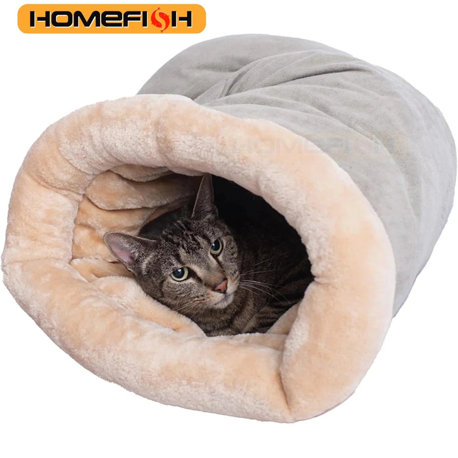 Autumn and Winter Cat Sleeping Bag Semi-enclosed Cat Nest Warm Small and Medium-sized Pet Nest Can Be Disassembled and Washed - Play Paws Toys