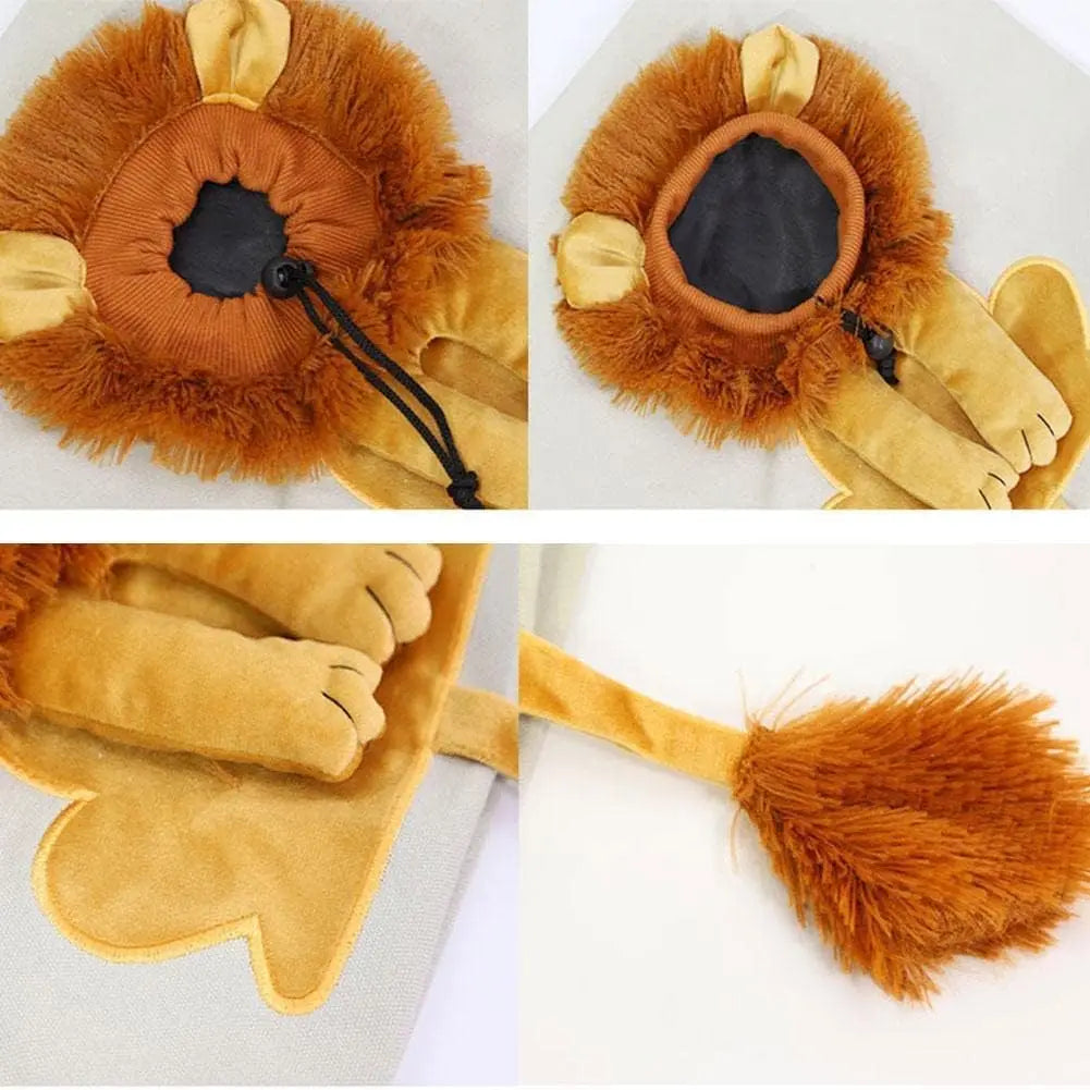 Pet Canvas Shoulder Bag Lion Shaped Carrier For Cat Comfortable Cats Carrying Pouch Handbag Puppy Messenger Bag For Out Travel - Play Paws Toys