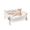Large Cat Bed Sturdy Wooden Leg Raised Plush Cat Sofa Bed Kitten Bed for Indoor Cats - Soft Cat Couch - Play Paws Toys