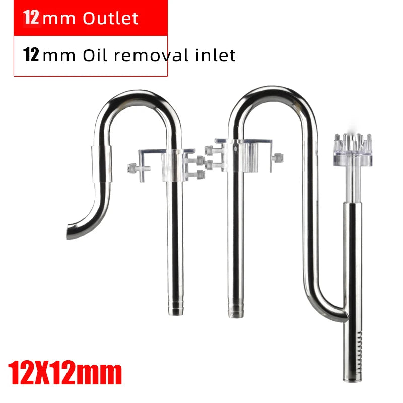 ZRDRAquarium Filter Stainless Steel External Filter Accessories Inlet and Outlet Water Remove Oil Film Lily Tube Aquarium filter