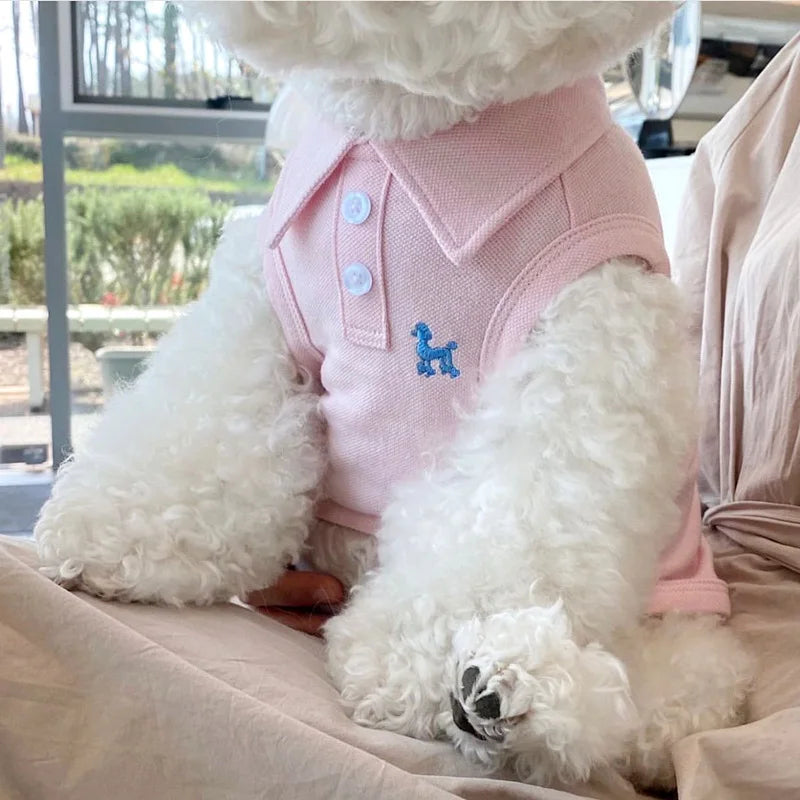 New Pet Dog Polo Shirt Dog Cool Clothes Soft Breathable Yorkie Chihuahua Puppy Clothes Dog Vest for Small Medium Dogs Costumes