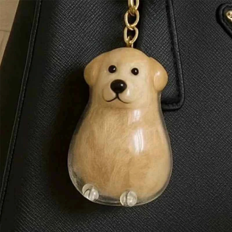 Dog Cat Hair Storage Pendant Keychain Box Couple Car Key Chains Jewelry Souvenir Pet Lover Keepsake Memorial Keychain Gift Decor