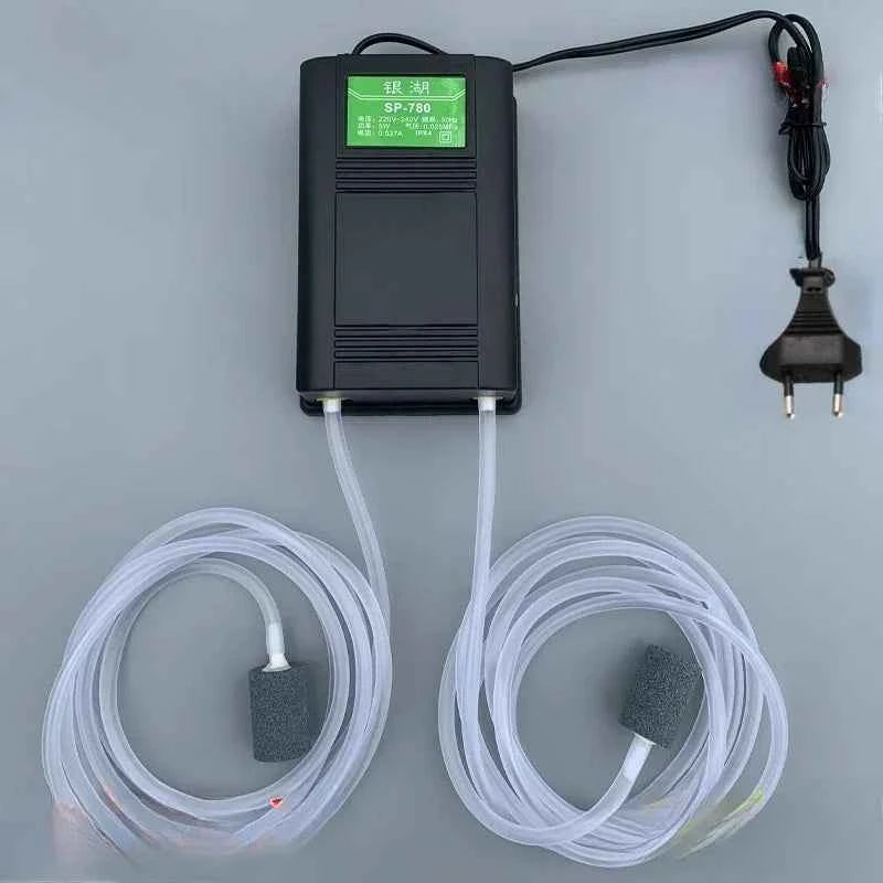 High Power Fish Tank Oxygen Air Pump Double Hole Aeration Pump Fish Tank Oxygen Pump Aquarium Accessories