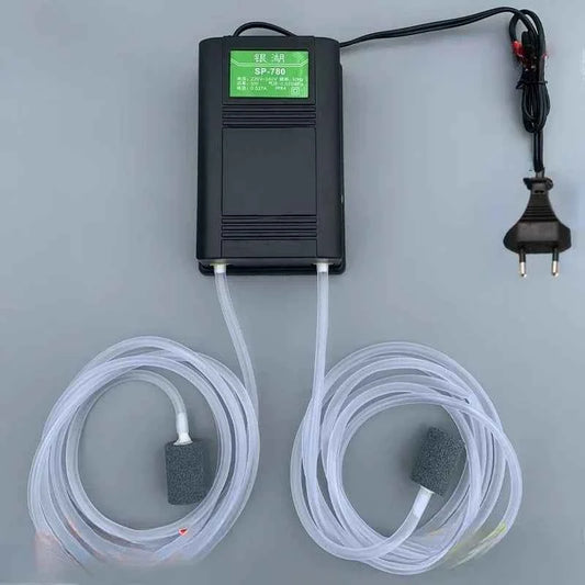 High Power Fish Tank Oxygen Air Pump Double Hole Aeration Pump Fish Tank Oxygen Pump Aquarium Accessories