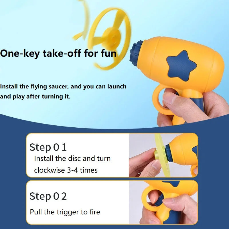 Interactive Launch Pet Training Toy for Kitten Funny Cat Toy Mini Flying Disc Shooting Gun Chasing Games Cat Toys Pet Supplies