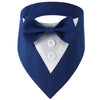 Sucado Handsome Wedding Pet Dog Bandana, Elegant Tuxedo Suit Scarf with Bowtie,  Luxury Formal Engagement Birthday Party Gifts