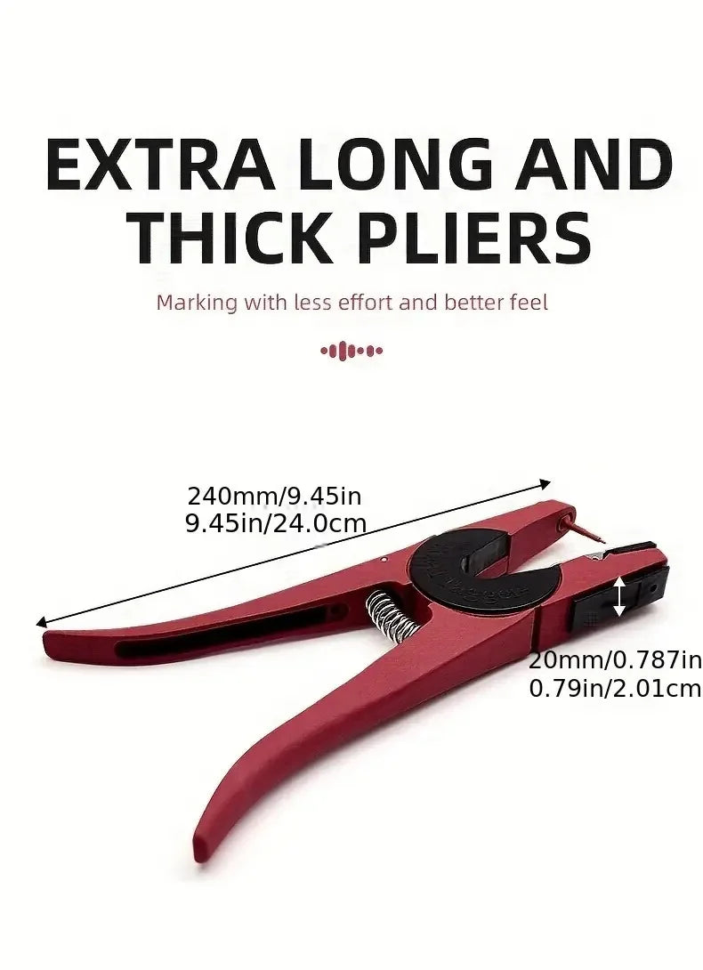 Ear Tag Pliers Livestock Animal Ear Tagging Gun Applicator For Sheep Goat Pig Cattle Rabbit Veterinary Marker Clamp Neddle