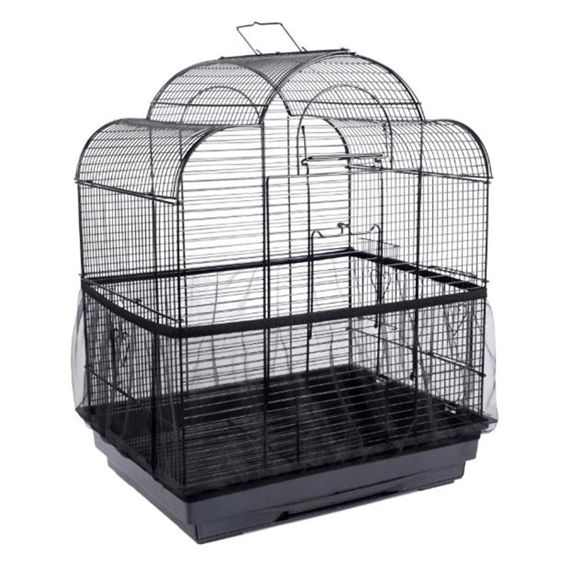 Receptor Seed Guard Nylon Mesh Bird Parrot Cover Soft Easy Cleaning Nylon Airy Fabric Mesh Bird Cage Cover Seed Catcher Guard