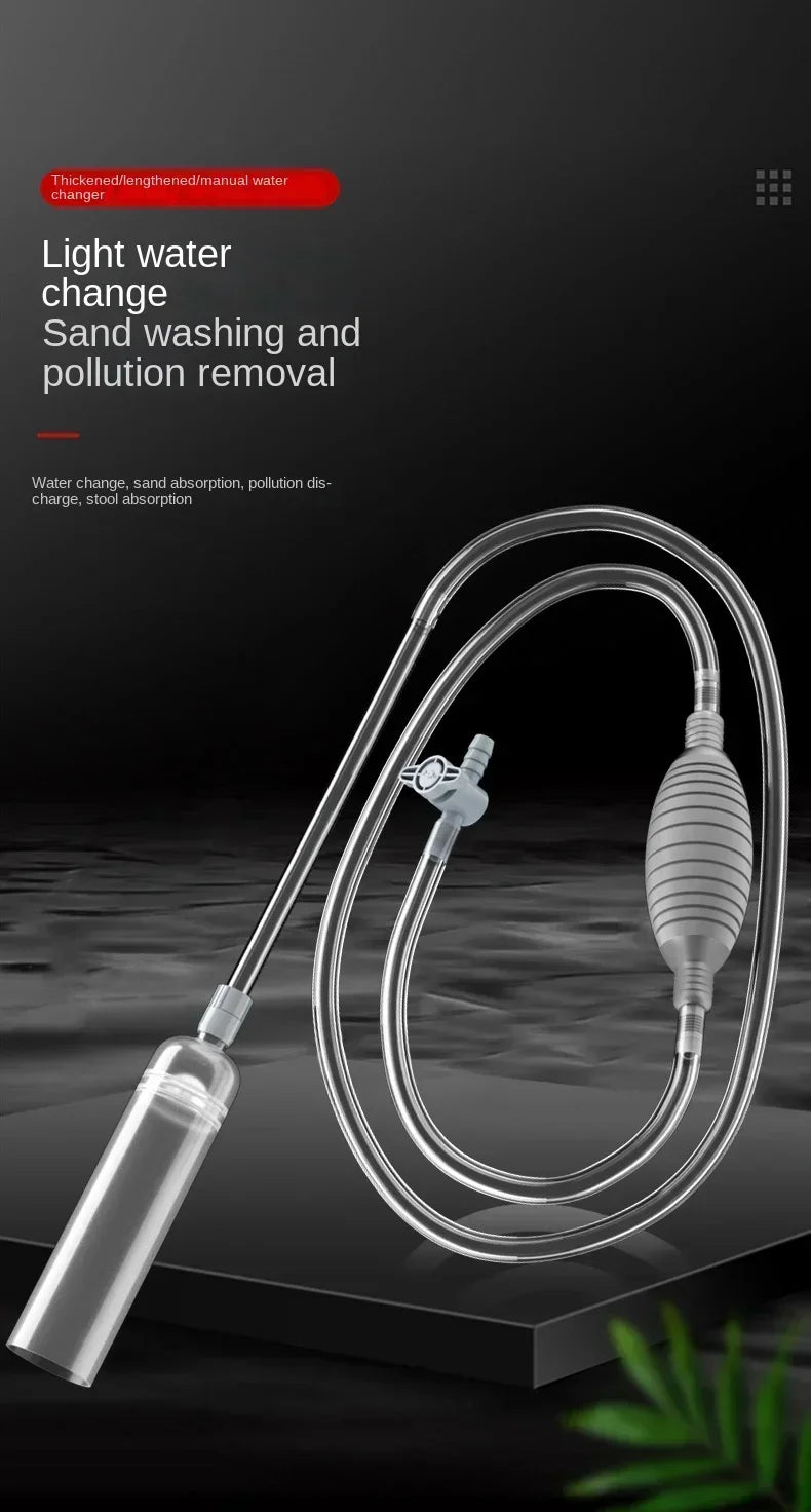 Aquarium Siphon Vacuum Cleaner Tool Set for Large Fish Tank Gravel/Sand Cleaning Water Change with Extension Tube, Fast and Easy