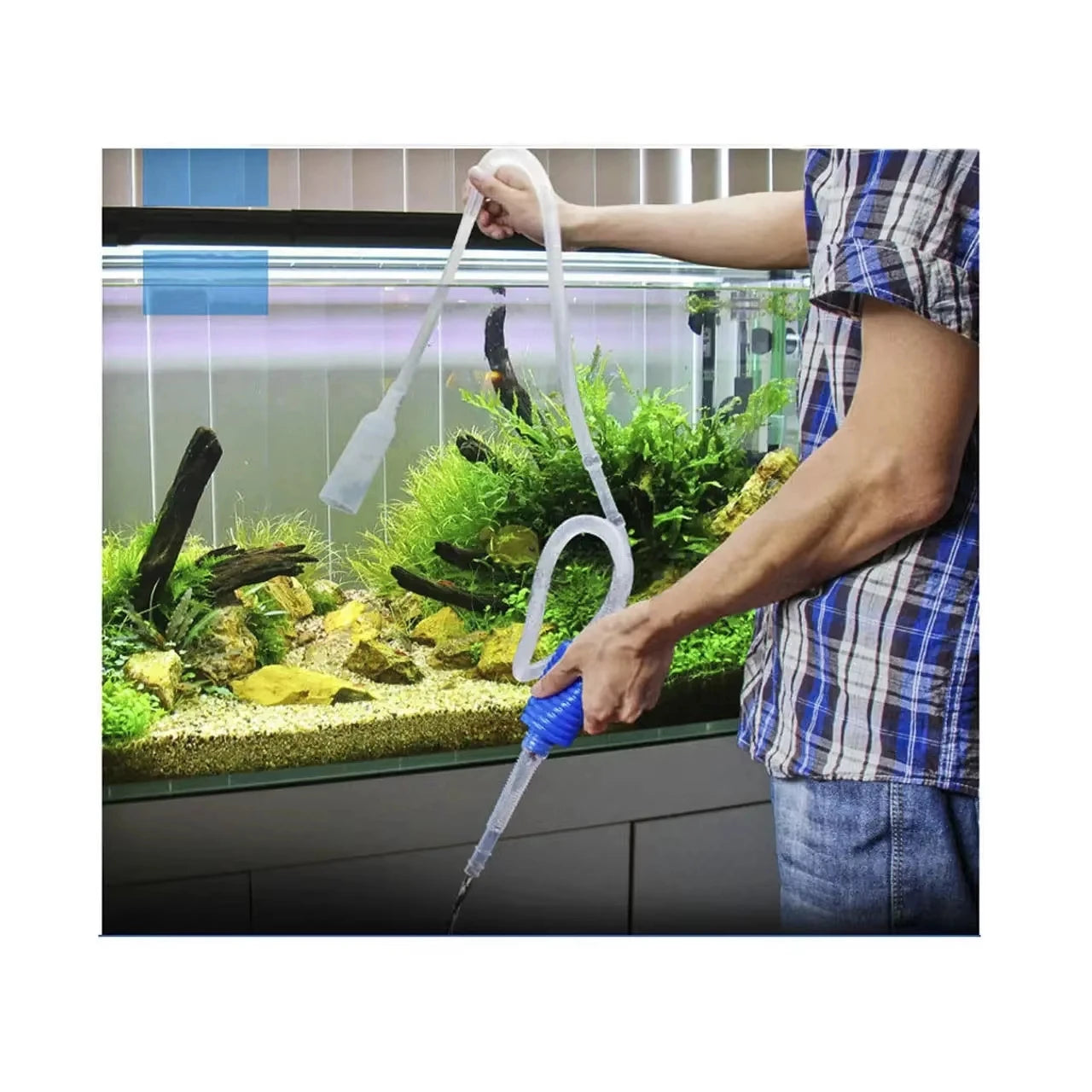 Aquarium Water Change Kit Fish Tank Siphon Long Hose Parts Vacuum Cleaner Water Pump Gravel Filter Tools Accessories Set
