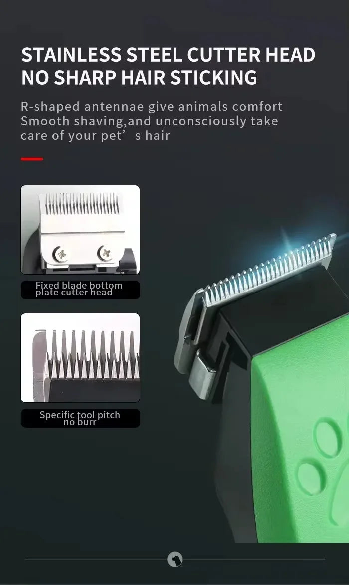 Pet Grooming Hair Clippers Rechargeable Cat Hair Trimmer for Dogs Adjustable Professional Electric Rechargeable Cat Shaver