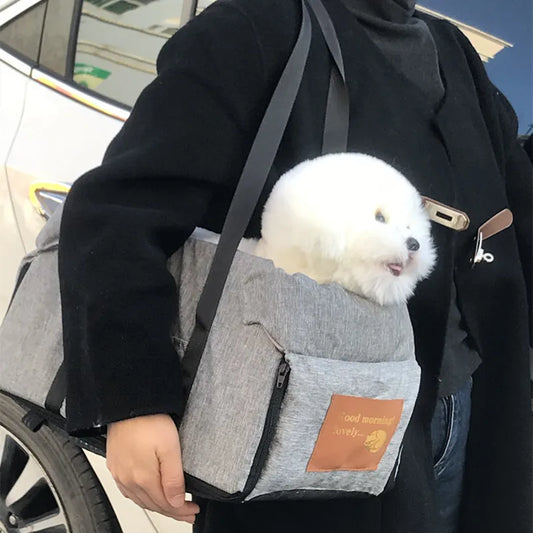 Portable Car Safety Pet Seat For medium/Small Dogs Cat Travel Central Control Cat DogBed Transport Dog Carrier Protector DogBags - Play Paws Toys