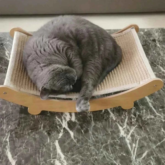 Wooden Cat Scratching Pad Detachable Wear-resistant Cat Scratch Board Multifunctional Cat Bed Grinding Claw Toy for Kitten