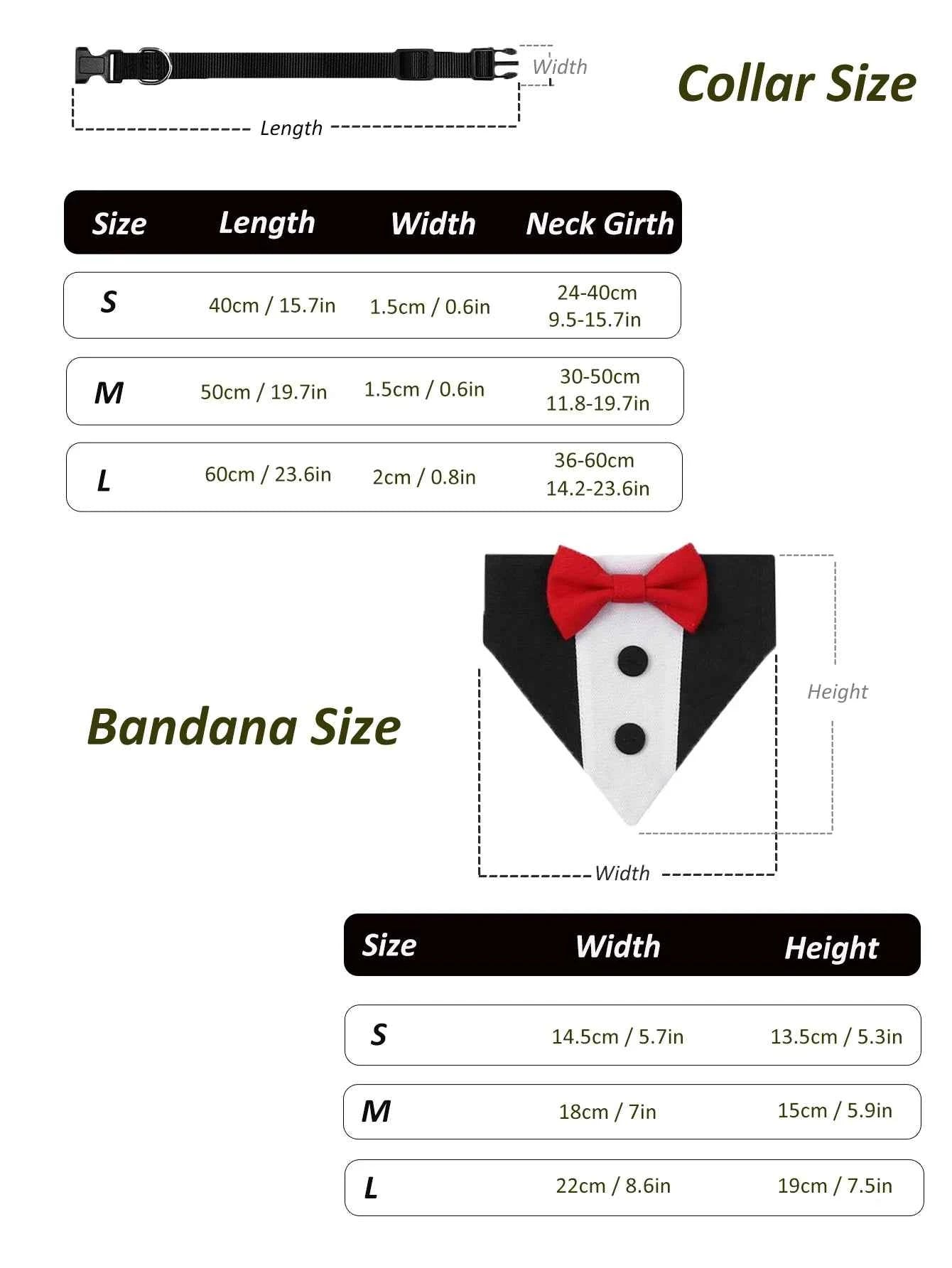Sucado Brand Pet Wedding Suit Bib Dog Collar Adjustable with Bow Tie Bandana for Engagement Party Costume Clothes