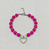 New Cute Pet Pearl Necklace with Heart-shaped Rhinestone Pendant Adjustable Cat Dog Collar Jewelry For Small Pets 8 Colors